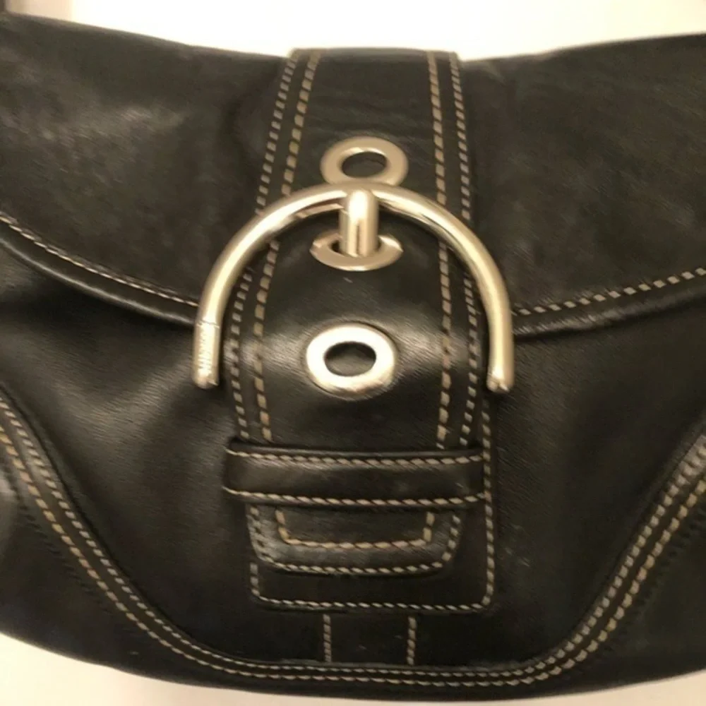 Coach black leather small soho hobo bag